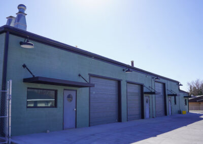 Green building exterior.